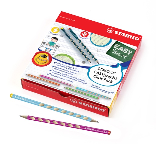 [1439318] Potlood STABILO Easygraph S assorti 325 HB classpack à 48 stuks
