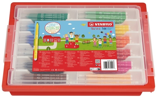 [1439327] Feutre STABILO Trio A-Z 378 Fin assorti Classpack 144 pièces