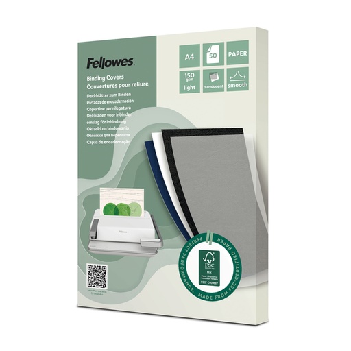 [1466160] Voorblad Fellowes A4 FSC translucent papier 150gram 50vel
