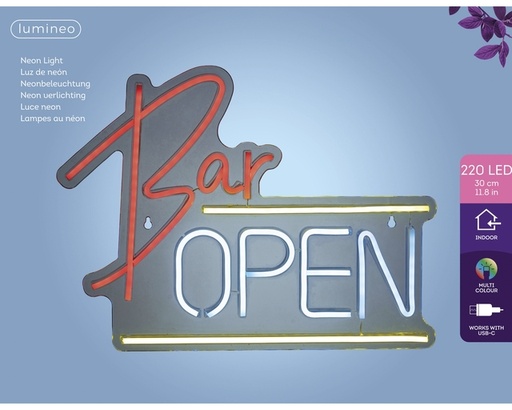 [1466244] Ledbord Lumineo indoor USB neon Bar Open