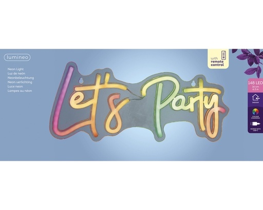 [1466245] Ledbord Lumineo indoor USB neon Let's Party led Colour change effects