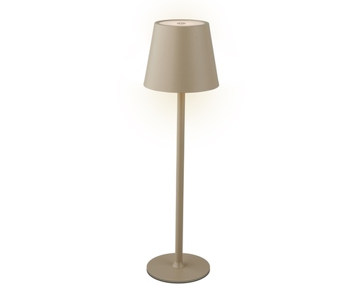 [1466251] Lampe de table Lumineo LED rechargeable steady intérieur brun