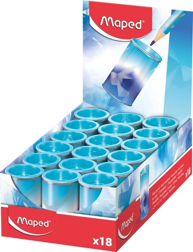 [1466467] Taille-crayon Maped Arctic Vibes 1 trou présentoir 18 pièces bleu