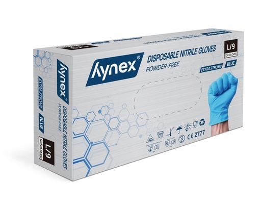 [1466533] Gant Hynex nitrile extra résistant L bleu 5g 100 pièces