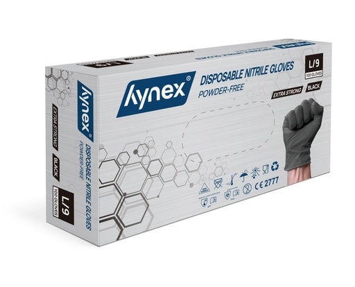 [1466536] Gant Hynex nitrile extra résistant L noir 5g 100 pièces