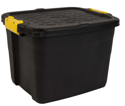 [1466068] Caisse de rangement Bankers Box 42L avec prises robustes noir