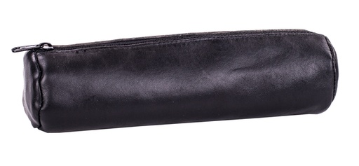 [1465955] Pennenetui Oxford 22x6cm leer rond zwart