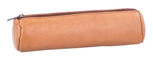 [1465959] Pennenetui Oxford 22x6cm leer rond naturel