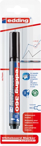 [1465983] Whiteboardmarker edding 360 rond 1.5-3mm zwart blister à 1 stuk