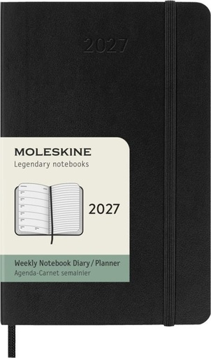 [1466003] Agenda 2027 Moleskine 12 mois Planner Weekly 7 jours/1 page Pocket CS black