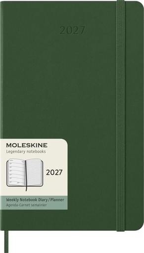 [1466004] Agenda 2027 Moleskine 12 mois Planner Weekly 7 jours/1 page Large CR myrtle green