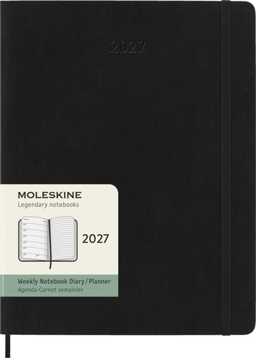 [1466005] Agenda 2027 Moleskine 12 mois Planner Weekly 7 jours/1 page XL CS black