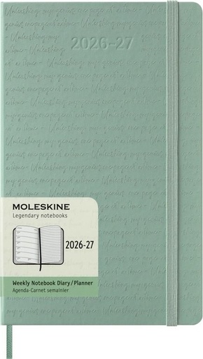 [1466007] Agenda 2027 Moleskine 18 mois Planner Weekly 7 jours/1 page Large CR sage green