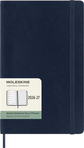 [1466049] Agenda 2027 Moleskine 18 mois Planner Weekly 7 jours/1 page Large CS sapphire blue