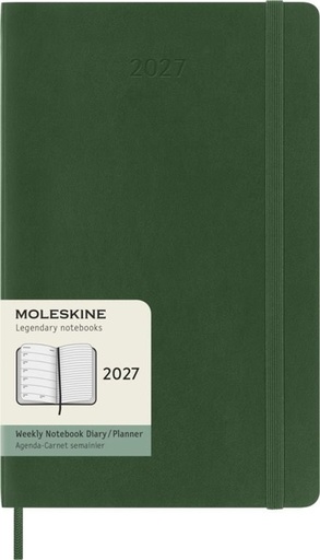 [1466051] Agenda 2027 Moleskine 12 mois Planner Weekly 7 jours/1 page Large CS myrtle green