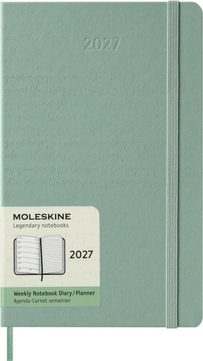 [1466052] Agenda 2027 Moleskine 12 mois Planner Weekly 7 jours/1 page Large CR sage green