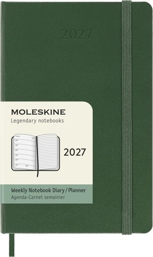 [1466056] Agenda 2027 Moleskine 12M Planner Weekly 7dagen/1pagina pocket hc myrtle green
