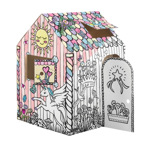 [1466324] Maisonnette en carton XL Licorne Bankers Box Play à colorier