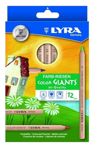 [1466334] Kleurpotlood LYRA Color Giants Nature set à 12 kleuren