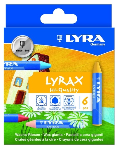 [1466339] Waskrijt LYRA Lyrax Wax Giants set à 6 kleuren