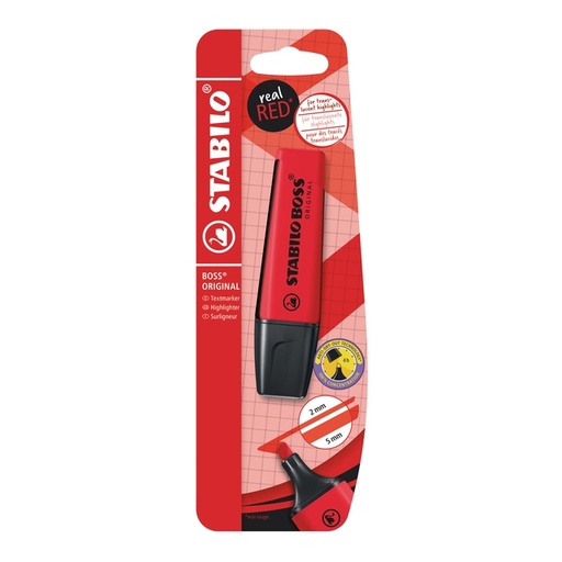 [1466356] Markeerstift STABILO Boss 70/48 echt rood blister à 1 stuk
