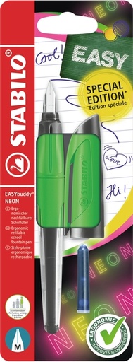 [1466368] Vulpen STABILO Easybuddy medium neon groen blister à 1 stuk