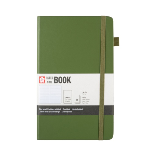 [1466134] Notitieboek Sakura large 130x210mm lijn hard cover dennennaald