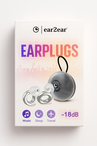 [1466888] Bouchon d'oreille ear2ear 18dB argent