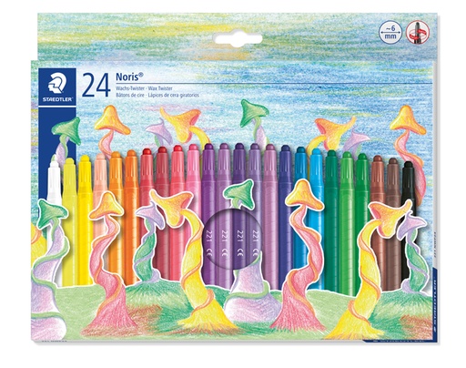 [1467186] Waxpotlood Staedtler Norix twister set à 24 kleuren