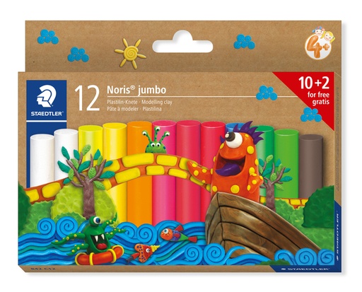 [1467198] Pâte à modeler Staedtler Noris Jumbo set 12 couleurs