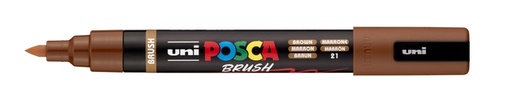 [1467227] Marqueur peinture Uni POSCA PC-5BR pointe pinceau Medium marron