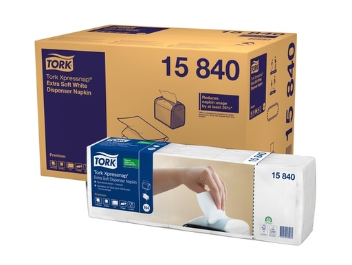 [1467392] Servet Tork N4 Xpressnap Premium 1/4 vouw 2-laags 213x330mm 500 vel wit 15840