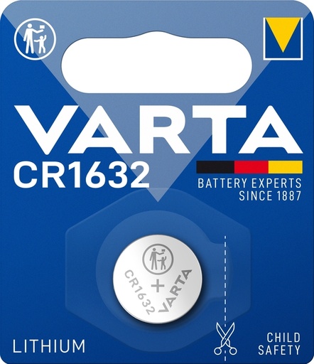 [1467589] Batterij VARTA knoopcel 1x CR1632 lithium