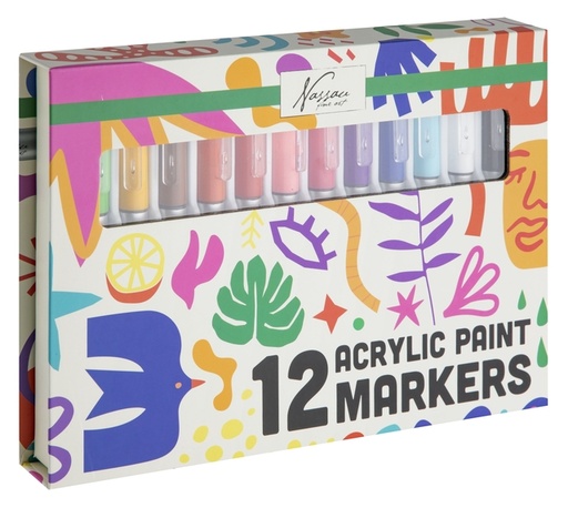 [1467612] Acrylmarkers Nassau set à 12 kleuren