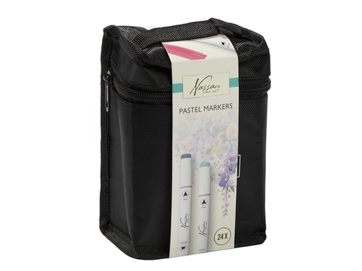 [1467629] Pastelmarkers Nassau set à 24 kleuren