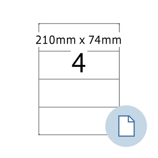 [1467686] Etiquette HERMA 8405 A4 EXPR 500 210x74mm blanc 2000 pièces