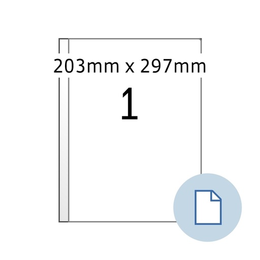 [1467687] Etiquette HERMA 8401 A4 EXPR 500 203x297mm blanc 500 pièces