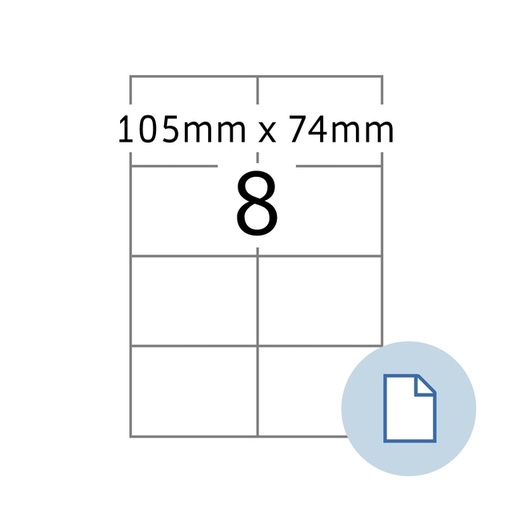 [1467690] Etiquette HERMA 8408 A4 EXPR 500 105x74mm blanc 4000 pièces
