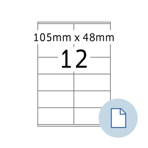 [1467691] Etiket HERMA 8419 A4 EXPR 500 105x48mm wit 6000 stuks