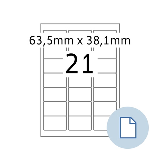 [1467693] Etiket HERMA 8417 A4 EXPR 500 63.5x38.1mm wit 10500 stuks