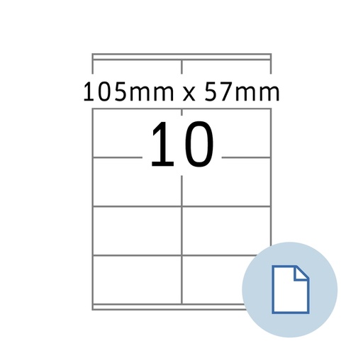 [1467695] Etiket HERMA 8420 A4 EXPR 500 105x57mm wit 5000 stuks