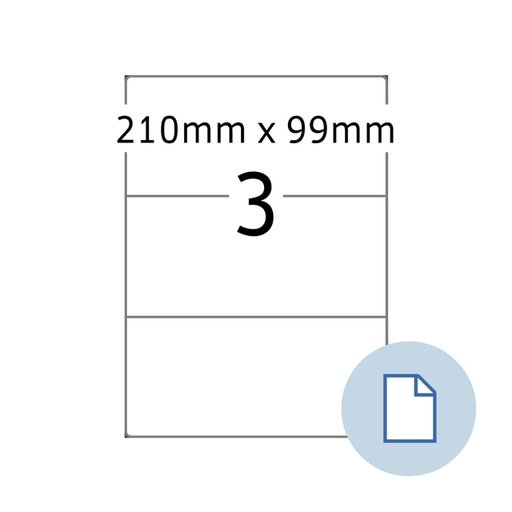 [1467696] Etiket HERMA 8403 A4 EXPR 500 210x99mm wit 1500 stuks