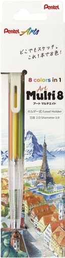 [1467719] Vulpotlood Pentel XPH804 2.0mm multi 8 kleuren
