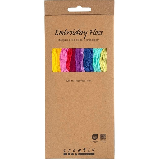 [1467911] Borduurgaren Creativ Company 8mx1mm set à 10 kleuren