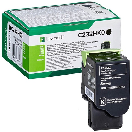[1467952] Cartouche toner Lexmark C232HK0 HC noir