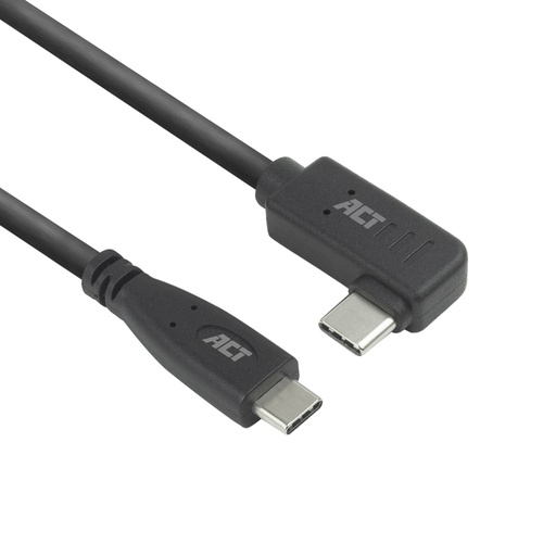 [1468036] Kabel ACT USB-C standaard naar USB-C hoek 10Gbps 1m
