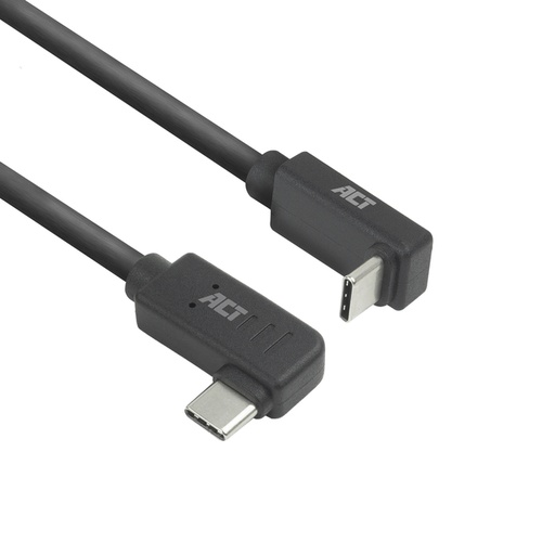 [1468046] Câble ACT USB-C coudé gauche/droite USB-C coudé haut/bas 10Gbps 2m