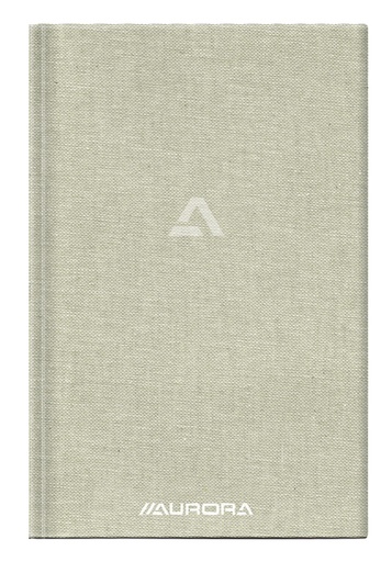 [1468149] Notitieboek Aurora A5 ruit 5x5mm 192 pagina's 80g linnen grijs