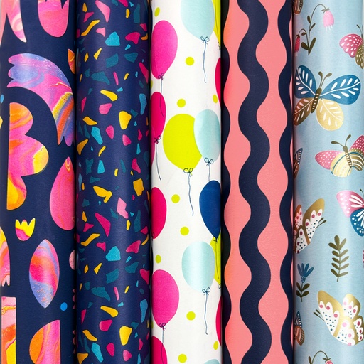[1467780] Inpakpapier Rotolux Celebration 200x70cm assorti