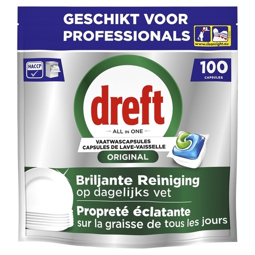 [1467823] Vaatwastabletten Dreft All-in-1 Professional Regular 100 stuks